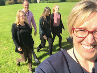 We like to practise what we preach at PHE so made the most of the beautiful autumn weather and had a brisk walk at lunchtime! #Active10