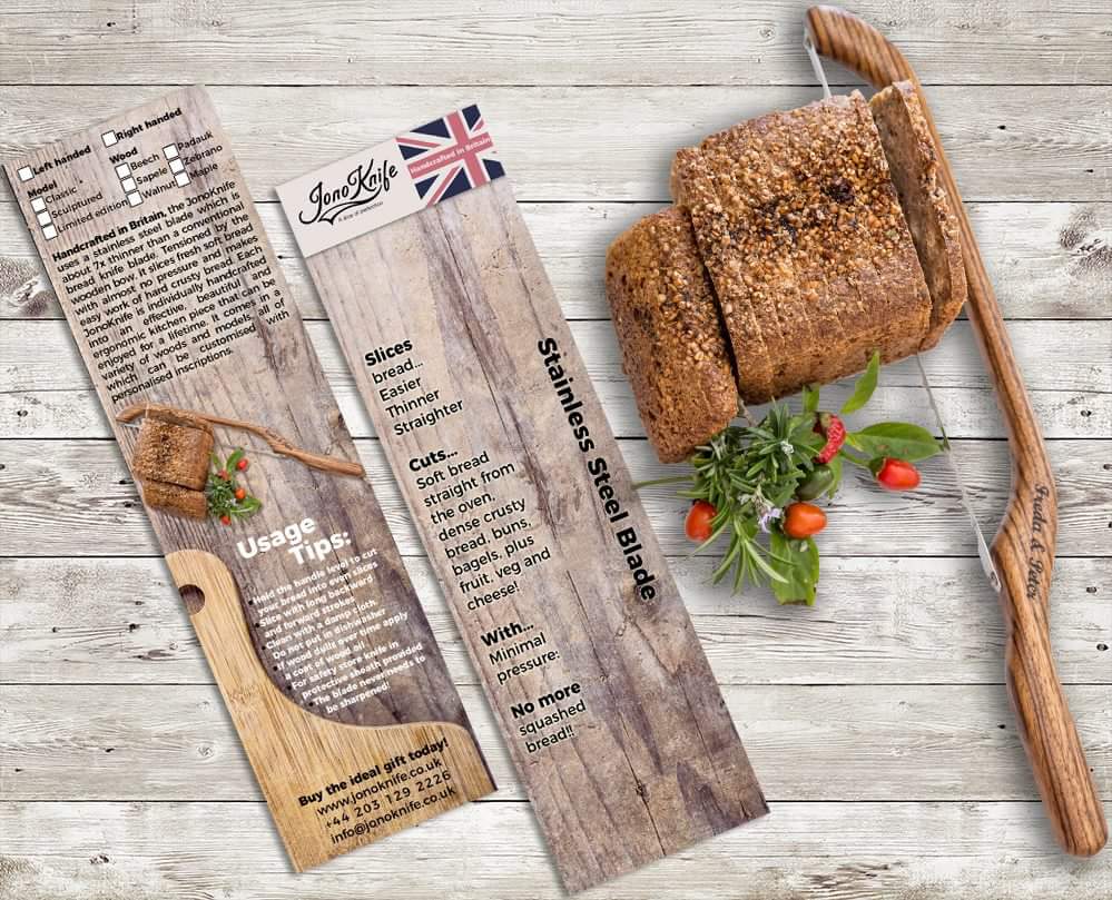 TureksDesigns's tweet photo. The newly redesigned #JonoKnife.
 A slice of perfection!
 #graphicdesign #graphicdesigner #branding #print #ibiza2017 #breadknife #packaging https://t.co/FqFOjNXbe2