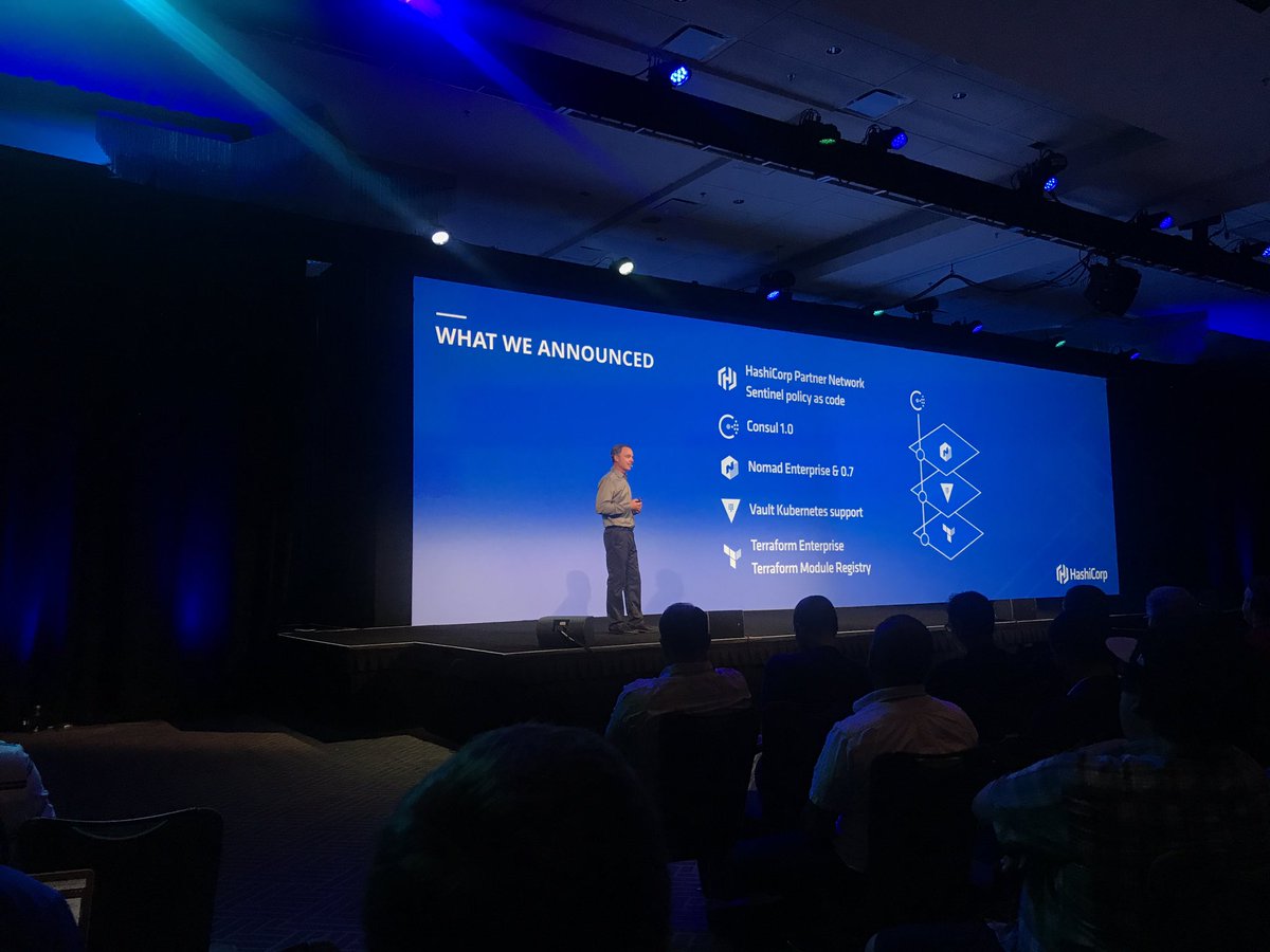 micha3lbrown's tweet photo. #HashiConf starting off strong with some awesome announcements. https://t.co/ieegxIv7p4