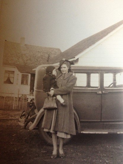ourstoriesasu's tweet photo. Lauren Stark's grandmother as a young toddler and her grandmother's mother in front of their house in Tacoma, Washington. #immigration #asu https://t.co/9L2jWLE2xW