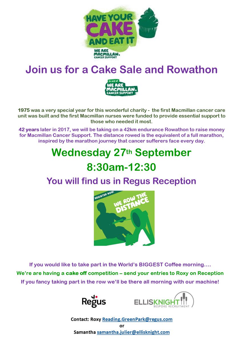 disrupt_BCorp's tweet image. Take part in the #worldsbiggestcoffeemorning #coffeemorning #greenpark #rdguk #regus Take part in our Cake Sale &amp;amp; Rowathon 🍰