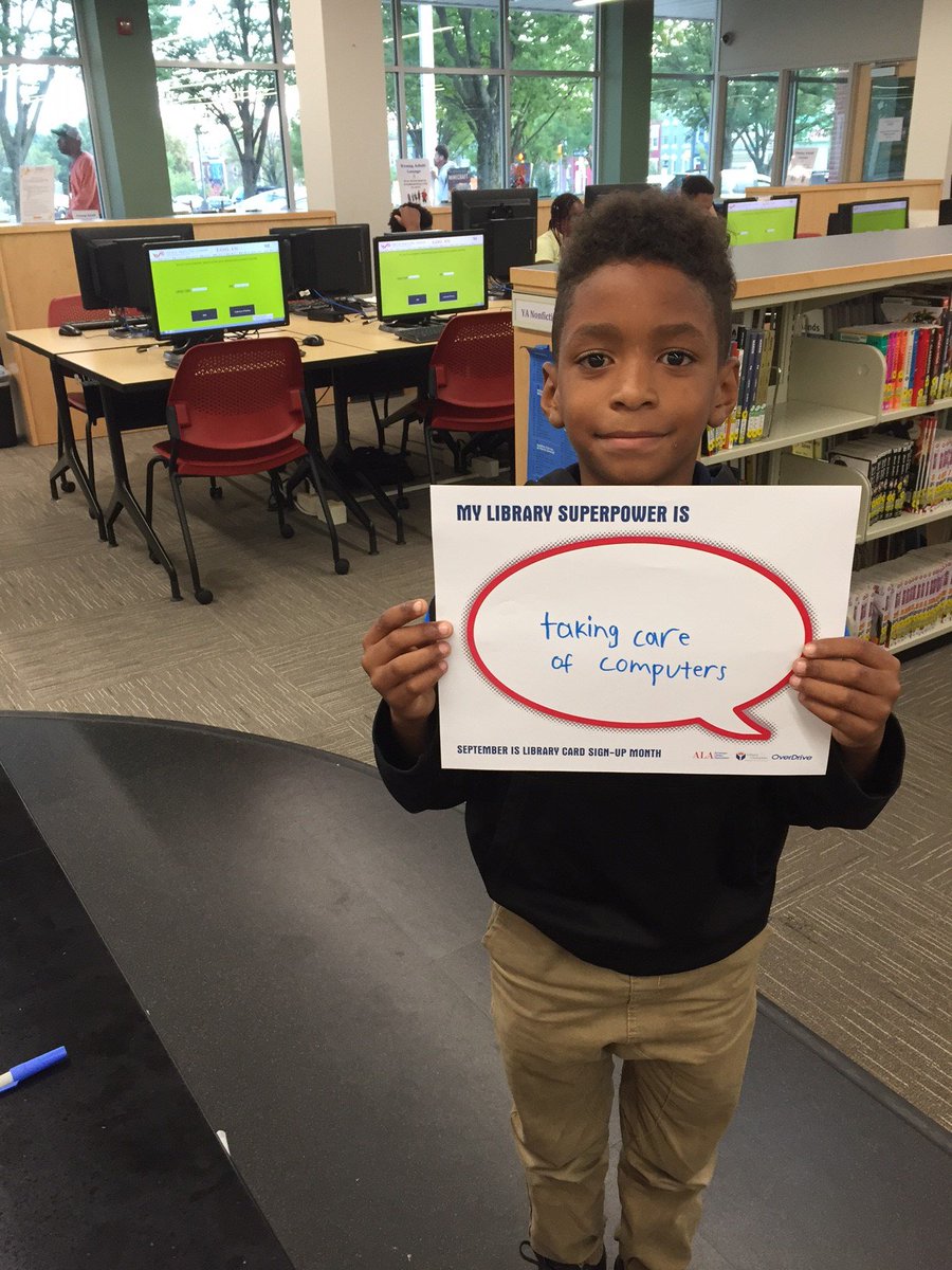 prattlibrary's tweet photo. What #librarysuperpower at the Waverly Branch! Stop by a branch to share your power during #librarycardsignupmonth: https://t.co/81ACvPRviE https://t.co/y4en5kWvSp