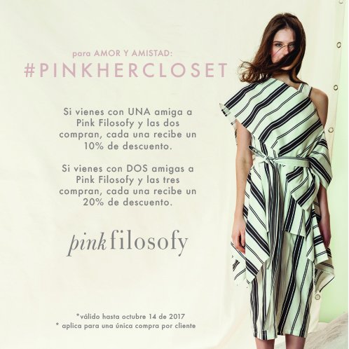 ElRetiroBogota's tweet photo. En esta época de amor y amistad, Pink Filosofy te invita a #PinkHERCloset!
#ModaElRetiro https://t.co/hwZGVMeK5Y
