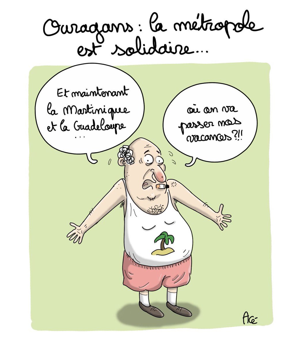 Ace La Metropole Est Solidaire Ouragan Maria Guadeloupe Martinique Dessin Humour