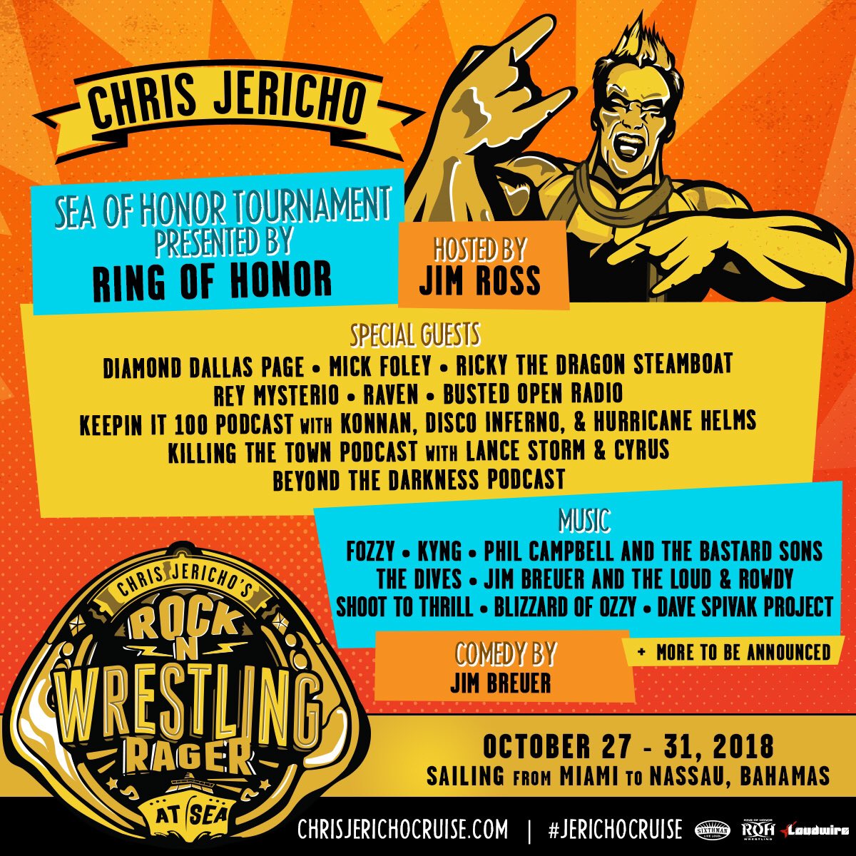 BustedOpenRadio's tweet image. The details of @IAmJericho first ever @jericho_cruise are official! @ringofhonor @JRsBBQ &amp;amp; @BustedOpenRadio will be there + many more!