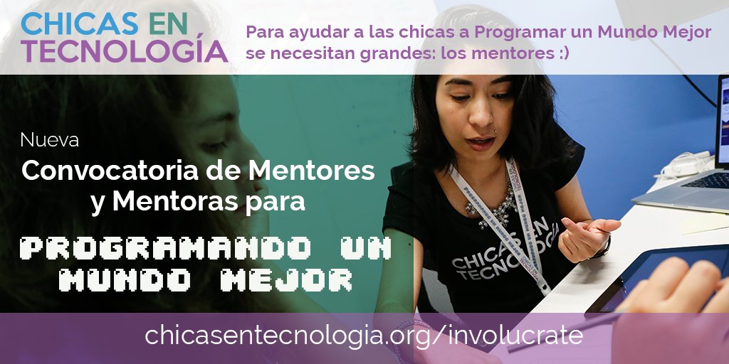 chicasentec's tweet photo. Se viene el 6to #PUMM y necesitamos a los y las mentoras para trabajar con cada equipo! Postulate hasta el 21/9 https://t.co/WkUFmf08DQ https://t.co/uA16GB3Lly