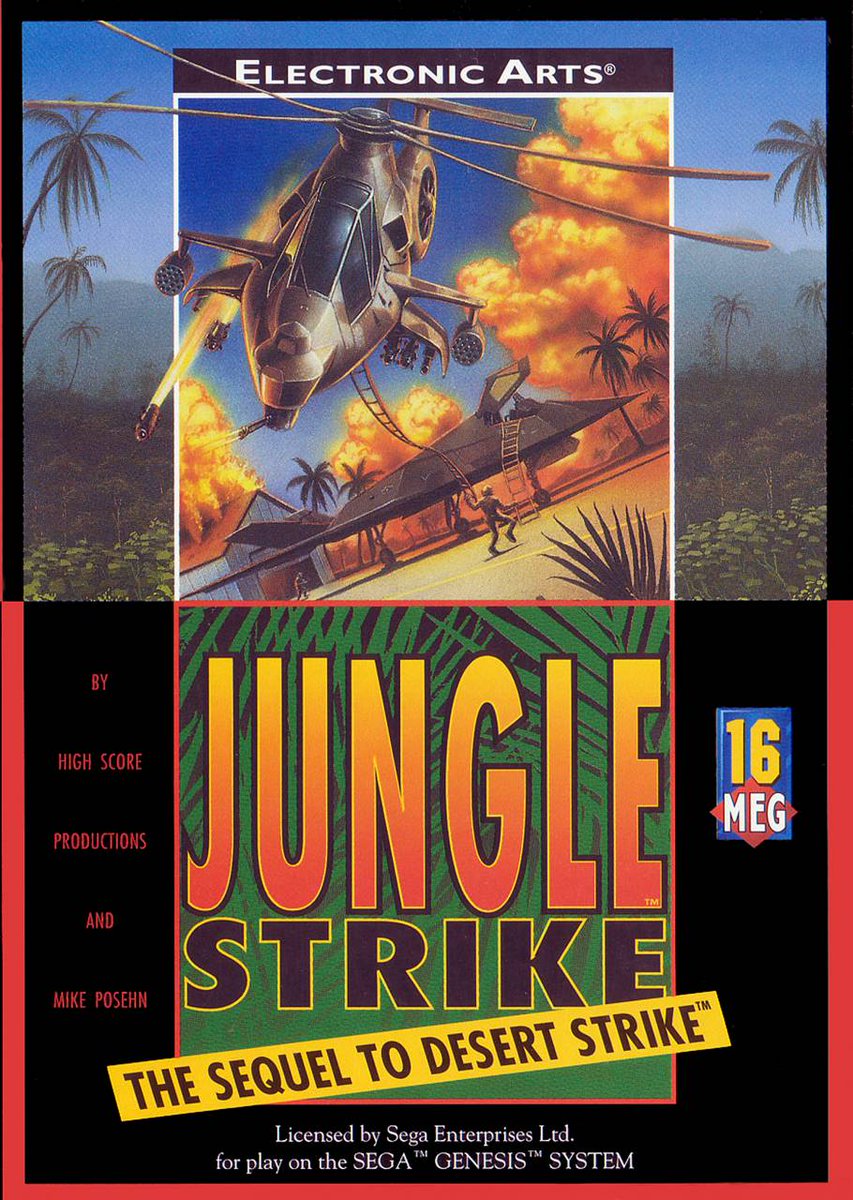 Jungle Strike (1992), by Electronic Arts / Roklan Corporation / Gremlin Interactive Ltd.