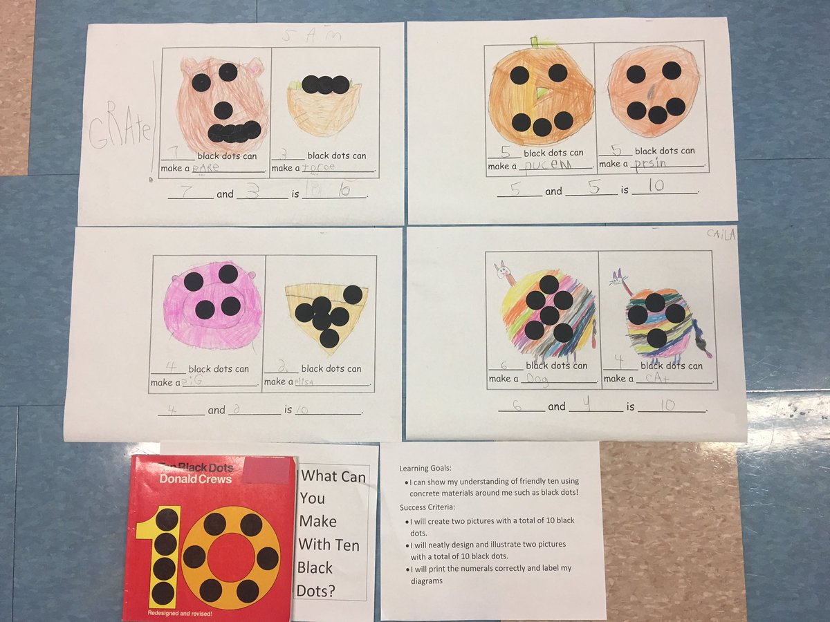 MrsCunningham17's tweet image. Building number sense.  #10blackdots #maketen #great @StElizabethCS1