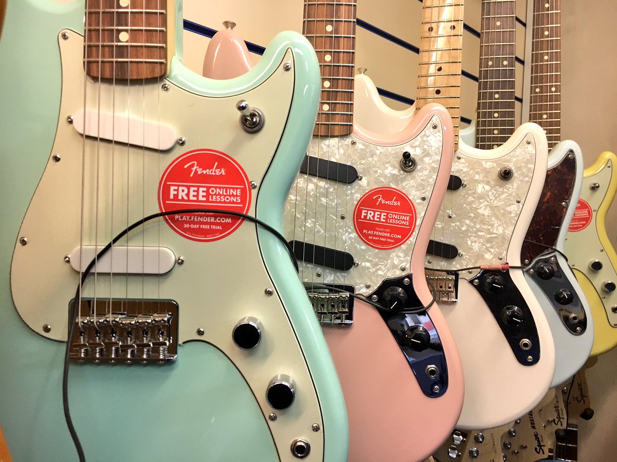 Getting colourful with new <a href="/Fender/">Fender</a> Offset Series finishes. #guitar #Bedford