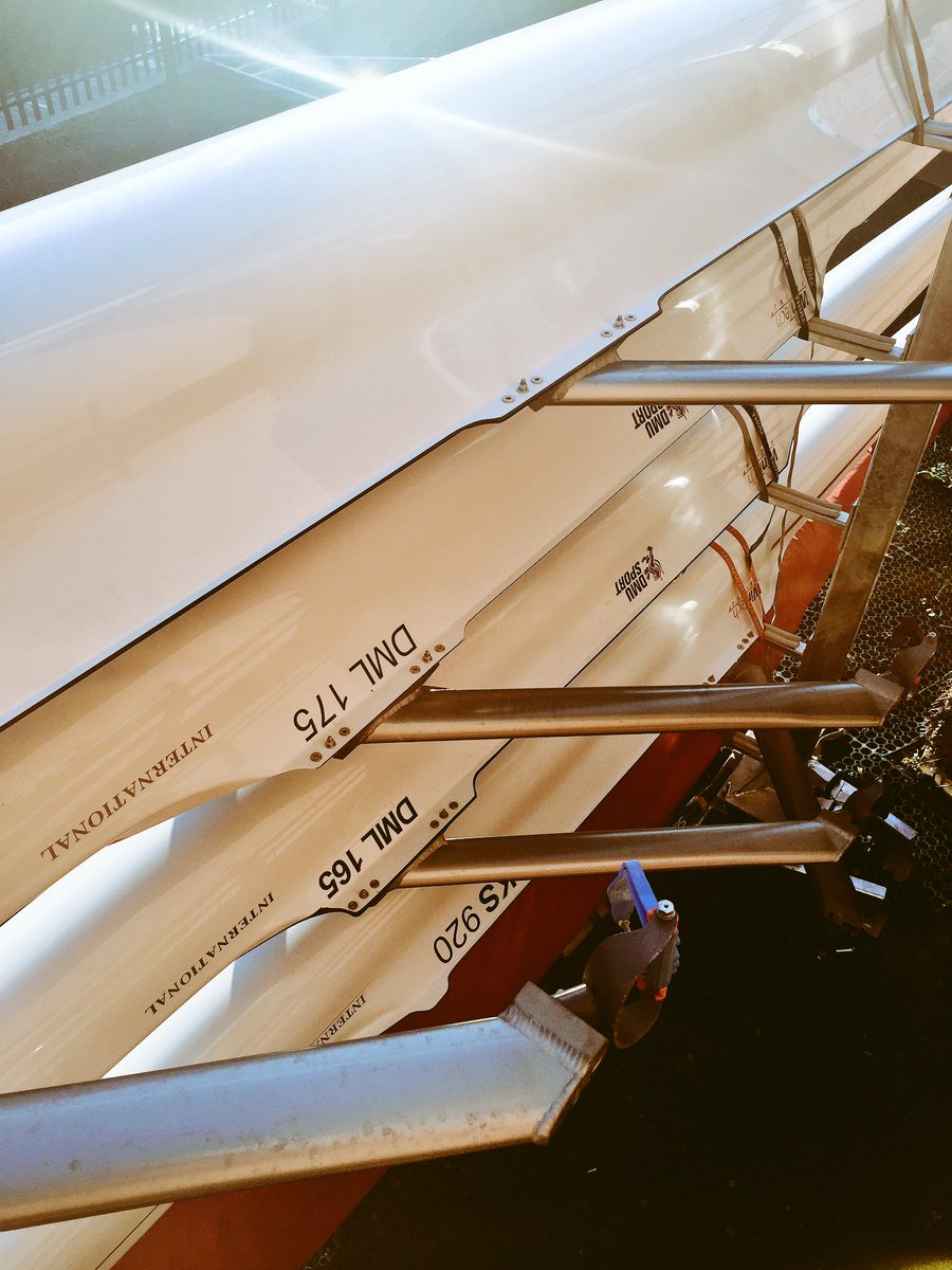 DMURowing's tweet photo. Our boats enjoying their new home at the Watershed #rowforDMU #teamwintech #oarsport #DMUsport https://t.co/QV8vAcarAW