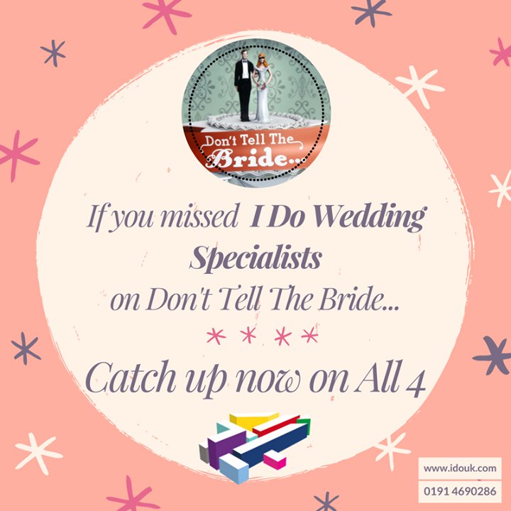 It was an honour to be featured on Don't Tell The Bride​.

If you missed it you can see it on All 4!

Like and Share with your friends!