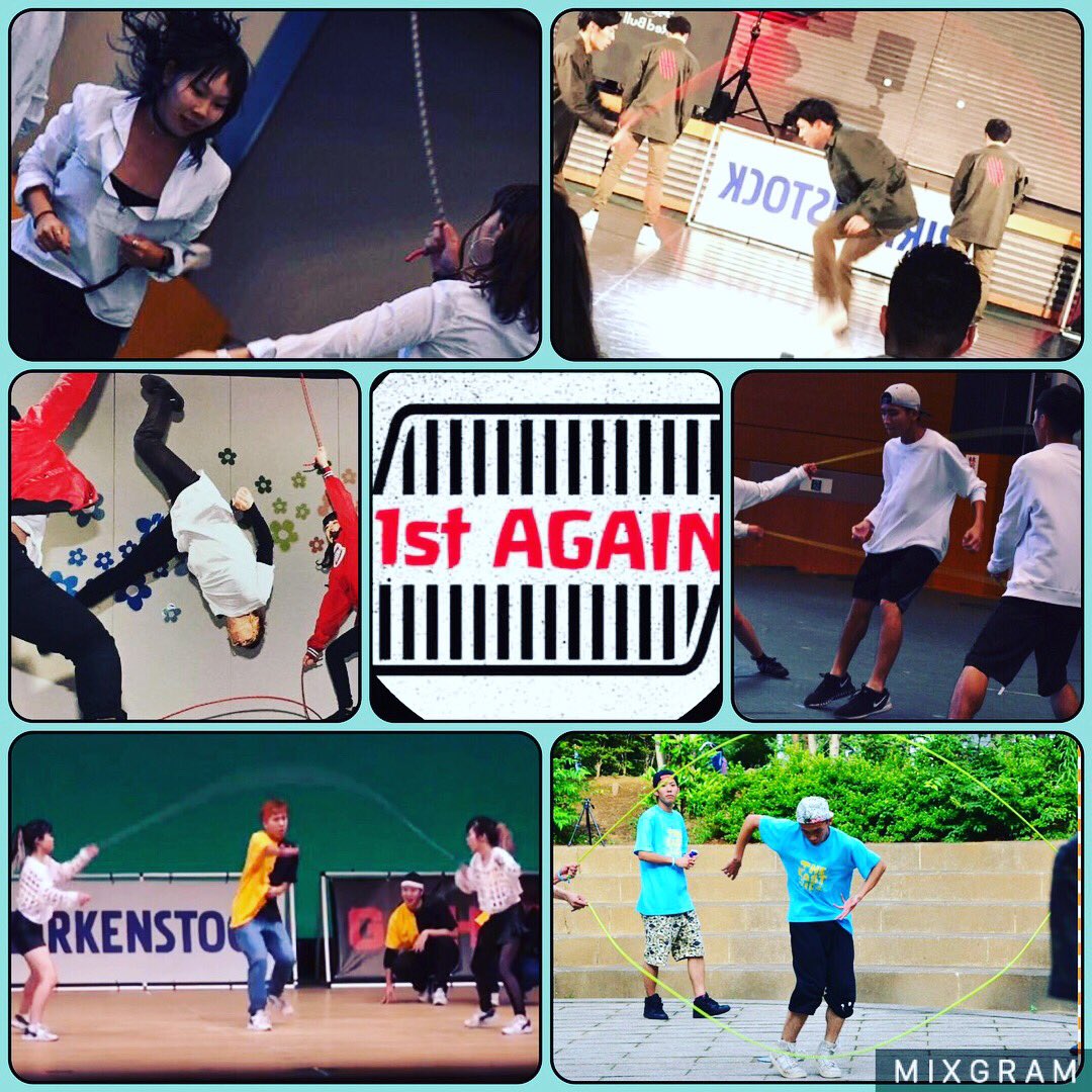 1stagain's tweet photo. 初めまして！
今年の6月からリョースケ、ダイキ、ユウタ、ユウスケ、イサム、シオネの6人で結成したダブルダッチチーム1st AGAINです！
プラスαで時にこの方もいらっしゃいます！
練習風景やイベント出演等随時更新しますので宜しくお願い致します🙏！ https://t.co/RmIPlIXiv0