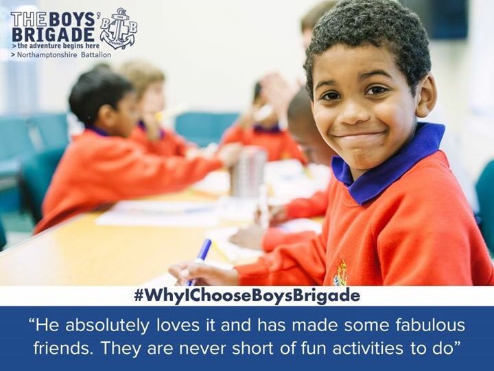northantsbb's tweet photo. Each week over 450 young people and their parents choose Northamptonshire Boys' Brigade to provide a safe, rewarding &amp; fun environment https://t.co/574bh9awCA