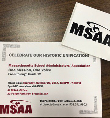 Ready to celebrate our #unification Oct 26th look for your invite and RSVP <a href="/MSAA_33/">MSAA</a> #mssaachat <a href="/kmduff7/">Kathleen M. Duff</a> @ArtDulong