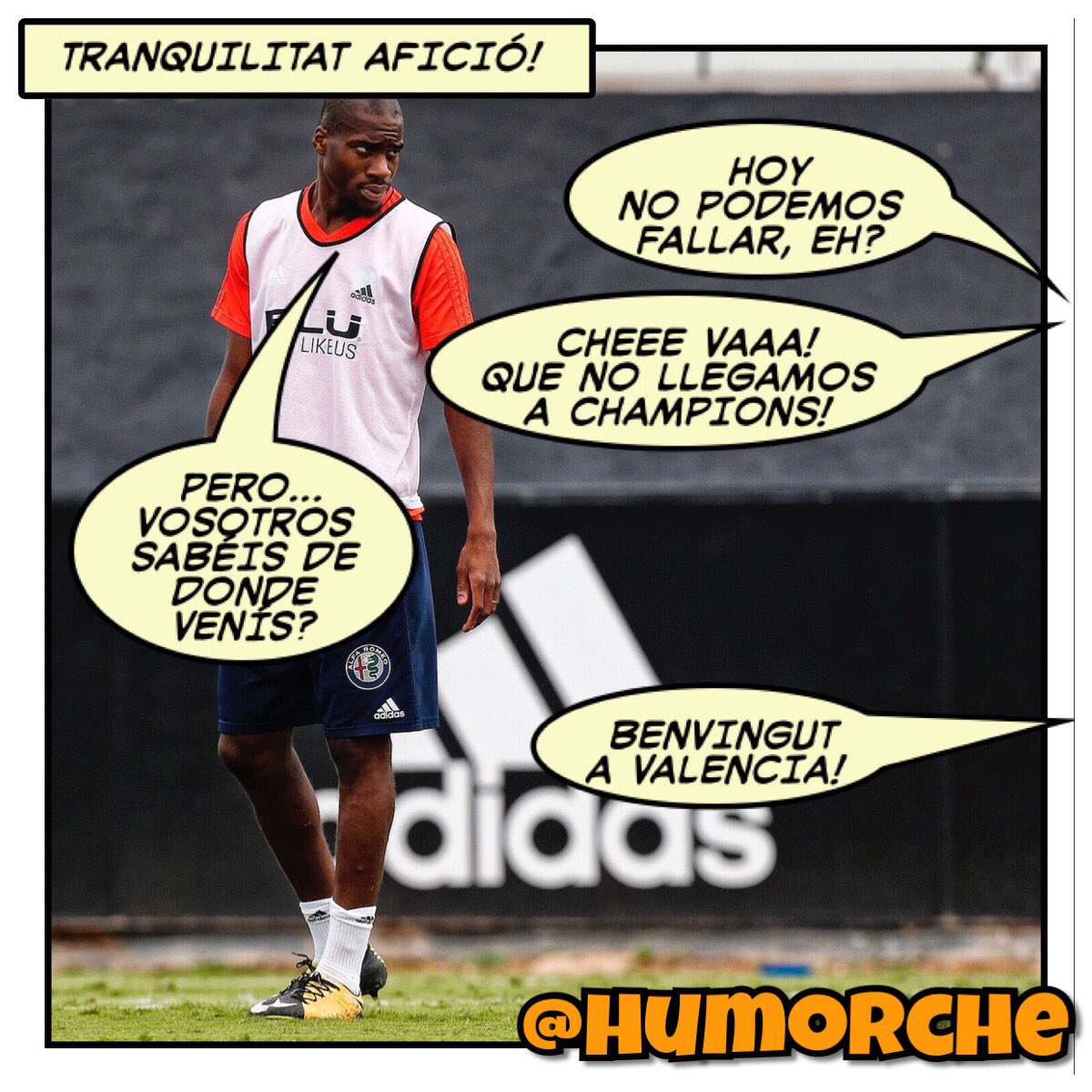 humorche's tweet image. Nerviosos nosotros??? Que vaaa!😓🙄🦇 #ValenciaMalaga #Mestalla #SomVCF #AmuntValencia