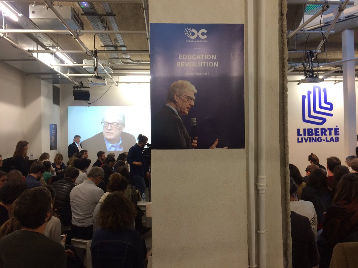 LeaDouhard's tweet image. Happy to see all these #FrenchEdTech faces in the crowded room for @SirKenRobinson ! @LIBERTE_LL @OCFrance #educationrevolution