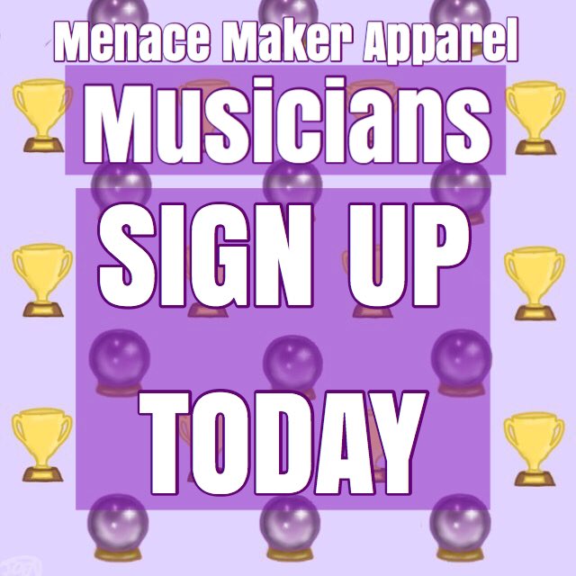 menacemaker's tweet image. Be sure to join the madness!
Email your logo/sign off, band/name, and/or username and platform 😈🔮