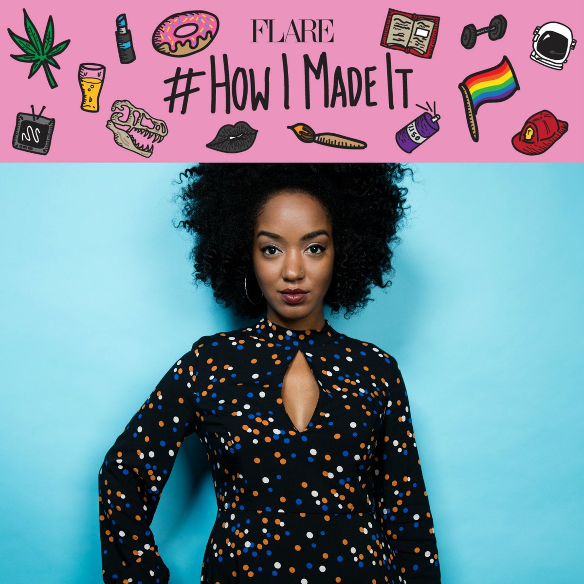 CBCArts's tweet image. "Don't just dream about it. Do it." Proud to have CBC Arts' @amanda_parris be part of @FLAREfashion's #HowIMadeIt! flare.com/how-i-made-it/…