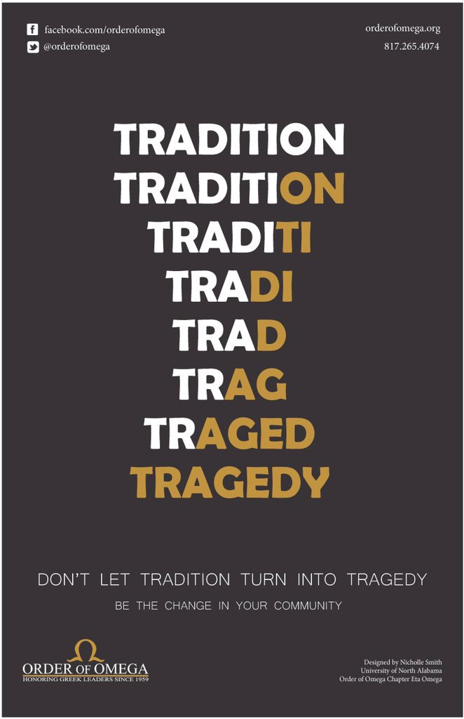 Hazing is not a tradition.  Don't let a "tradition" turn into tragedy! 

#NHPW17 #stophazing