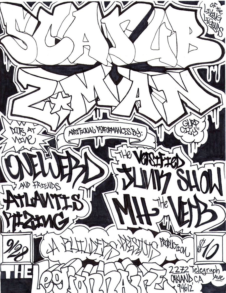 OneWerd's tweet photo. Next Thursday at @Legionnaire510 w/. @SCARUB @Zmantheoriginal @AtlantisRizing @MHtheVerb @TheJunkShow @Betarock @DBLnow https://t.co/hKp3gyjFLv