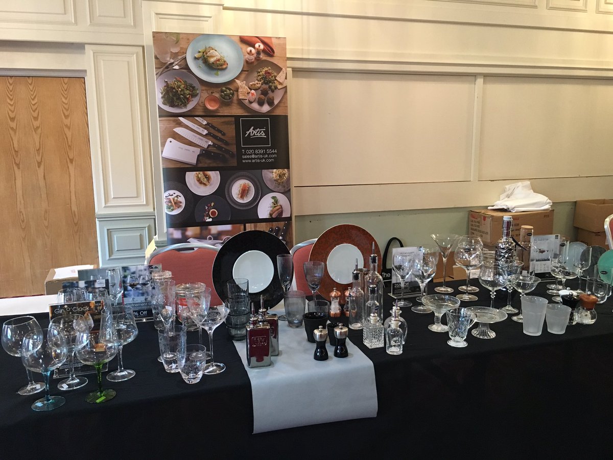 lisa_hardy1's tweet photo. All set up for the @CSLCatering  show tomorrow. See our new products and promotions on the @ArtisUK_ stand #tableware https://t.co/kdUj1LyNpZ