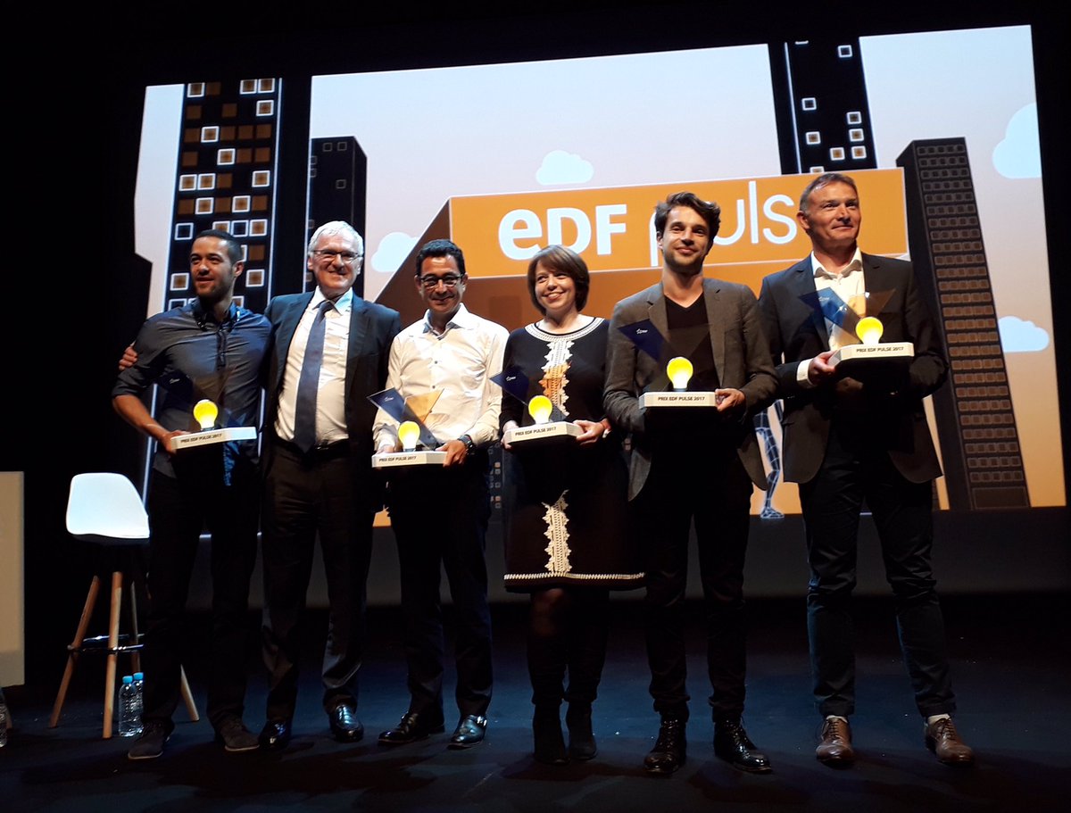 Félicitations aux 5 lauréats de l’édition 2017 des Prix #EDFPulse. L’#AvenirElectrique se construit avec les #startup