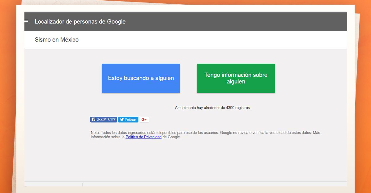 tribunacampeche's tweet photo. #SISMO #PersonFinder : Ingresa datos de personas que buscas o información sobre personas rescatadas para facilitar su localización. https://t.co/NhIuwk7BZr