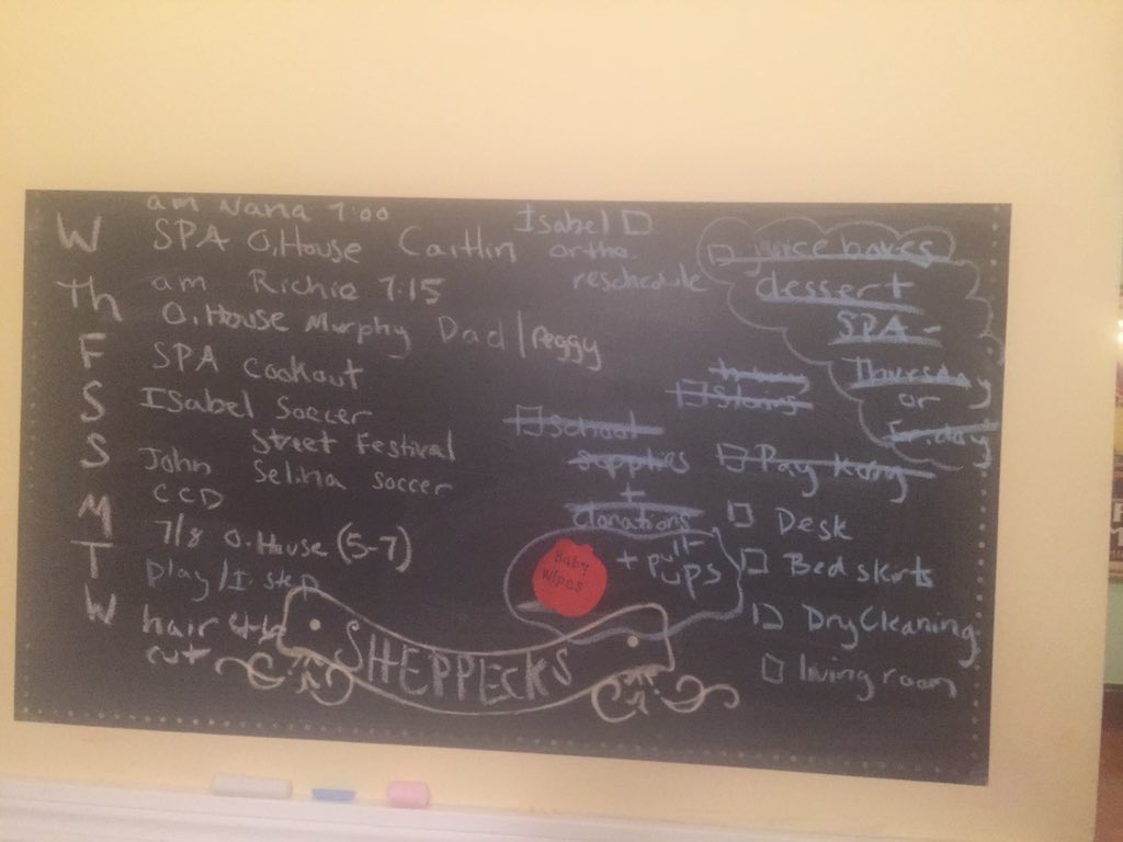 CourtneySheppec's tweet photo. People ask how I do it? #ittakesavillage #togetherleader just a glimpse into our schedule! https://t.co/NhF1MG38SV