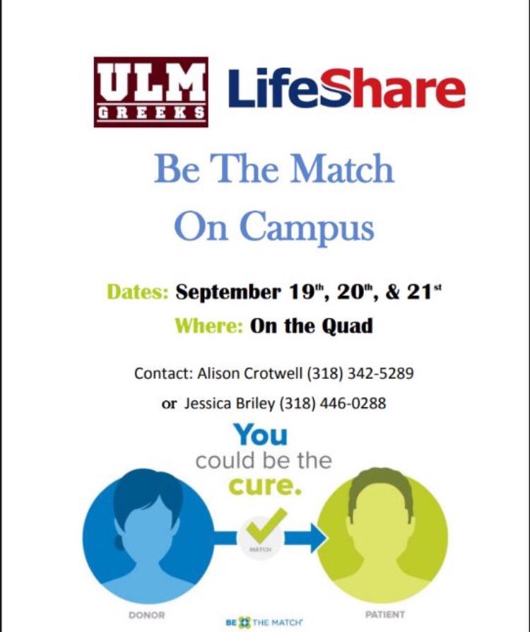KA_GammaNu's tweet photo. You have the power to save lives! Be the Match will be on campus until Thursday! #SwabFace https://t.co/2rdBYy18UD