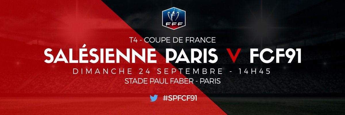 FCFleury91's tweet photo. #CDF | 4ème tour de la @coupedefrance ce dimanche à 14h45 sur la pelouse de la @SalesienneParis ⤵️ https://t.co/FQjLPzCZnr