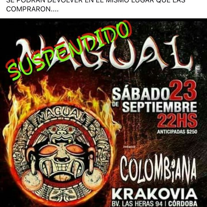 SUSPENDIDO <a href="/NagualOficial/">NagualOficial</a> <a href="/ColombianaRegg1/">COLOMBIANA</a> en <a href="/KrakoviaCba/">Krakovia</a>
