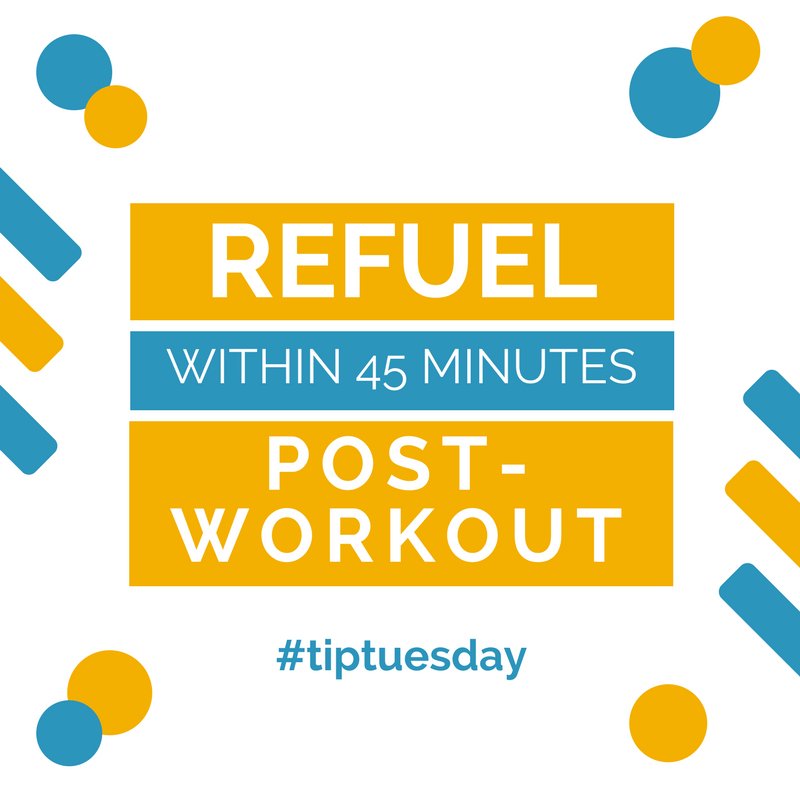 SunPointFitness's tweet photo. It's #TipTuesday! Did you know if you refuel with protein within 45 minutes of your workout, you'll maximize your recovery? https://t.co/4PRinQErH4