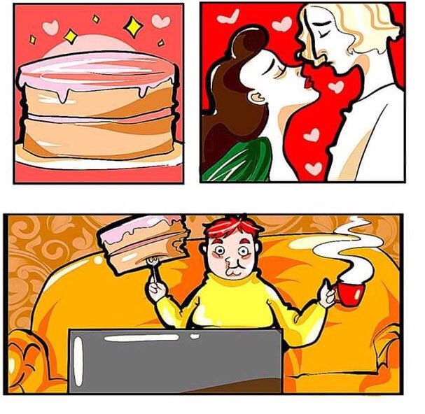 The best evening❤️🍰☕️