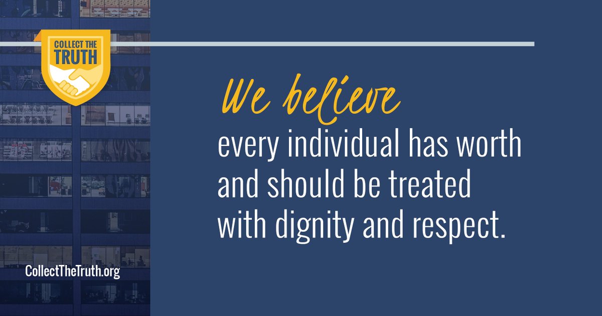 CollectTruth's tweet image. Our #CollectTheTruth pledge matters to us. Discover the truth behind the debt collection industry: collectthetruth.org