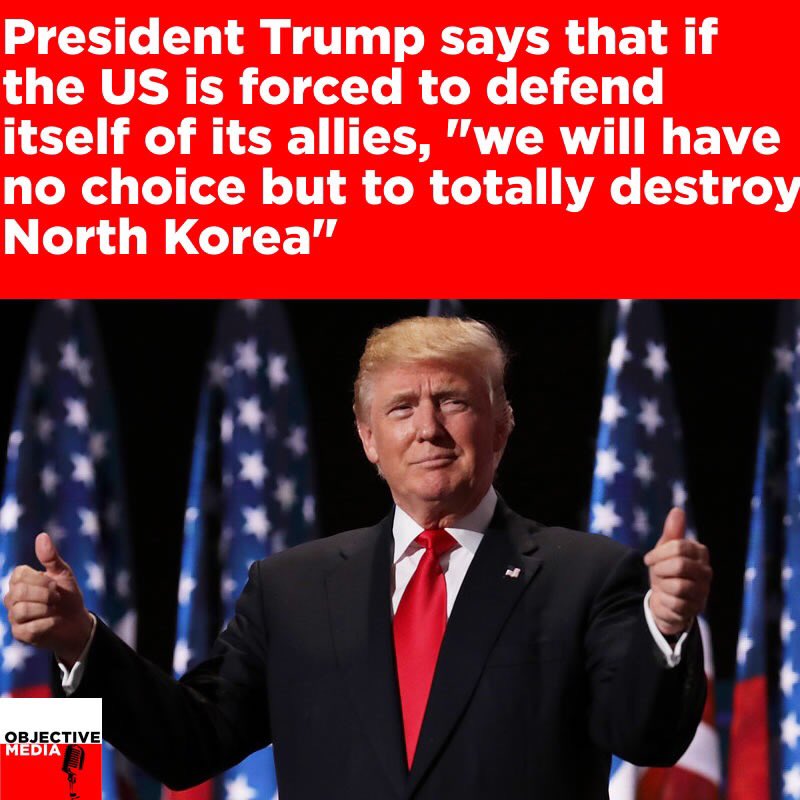 ObjectiveMedia_'s tweet photo. #Trump took a hardline stance against North Korea during his UN speech today. https://t.co/JdjLU0yHlu