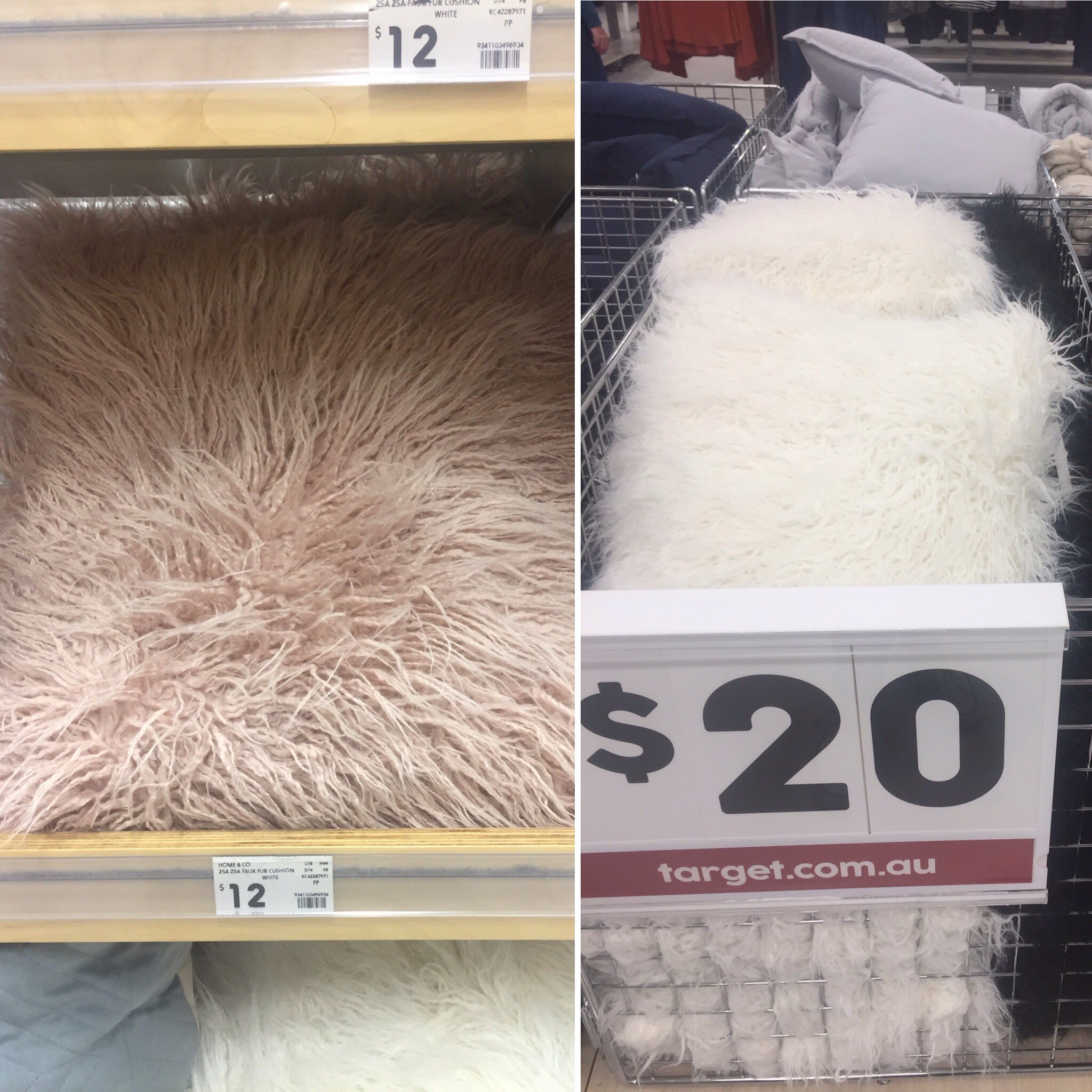 Meagan Paterson on X Kmart v target battle of the fluffy cushion 12 v 20 thewinneris kmart HomeDecor budgetshopping imatightarse lifestyle bargain https t KjsevuTmtD X