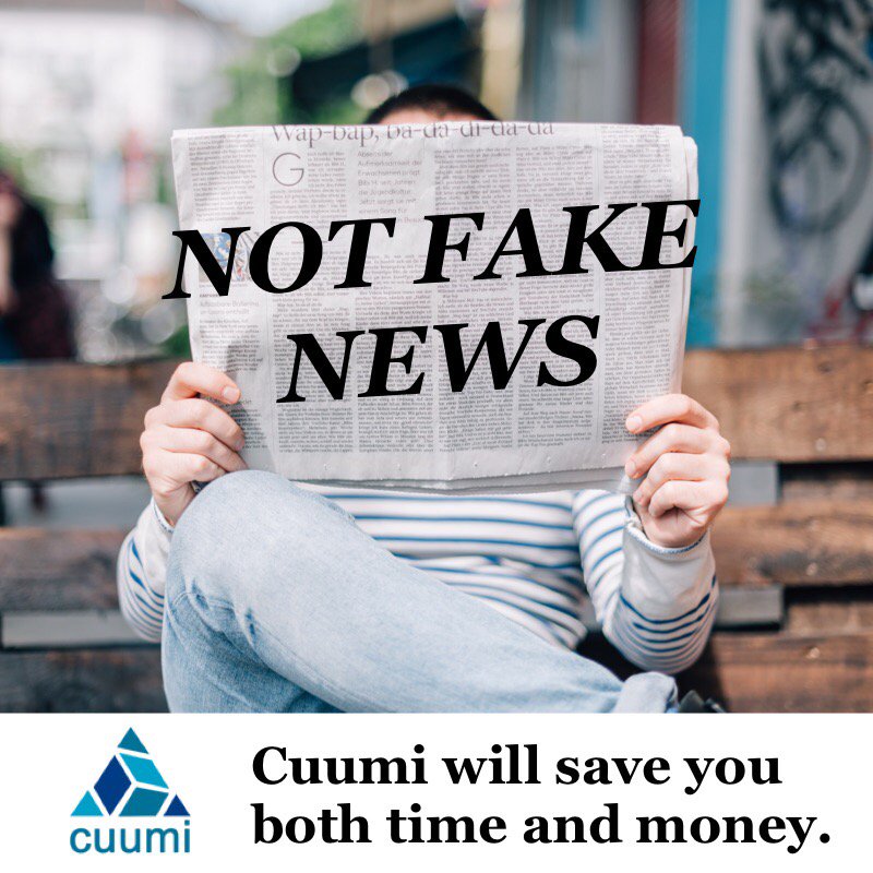 Cuumiapp's tweet photo. NOT FAKE NEWS: Cuumi will save you both time and money with its simple financial tools to guide you towards your greatest potential. #cuumi https://t.co/bnyTfdc1Bf