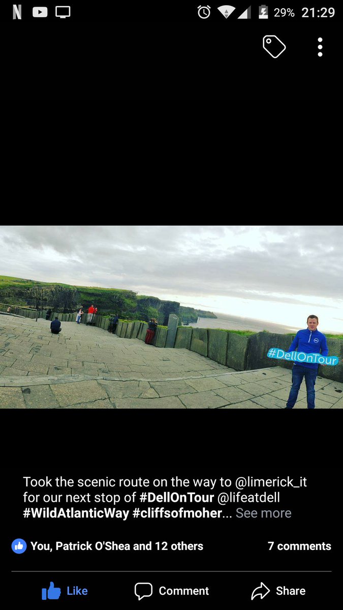 MagFlaherty's tweet photo. Super day#1 of #dellontour in @NUIGCareers @nuigalway @CareersAtDell - @mdela47 took in the @CliffsofMoher1 on route to Galway 👍📷🚌 https://t.co/QLRc15amDb
