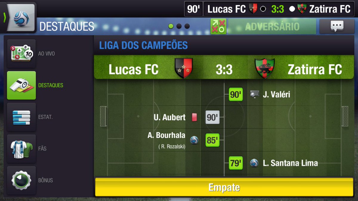 ZatirraFC's tweet photo. EMPATE!! Conseguimos um bom empate fora de casa pela Liga dos Campeões!!! #GoGreenLions https://t.co/DUZrXaYtCO