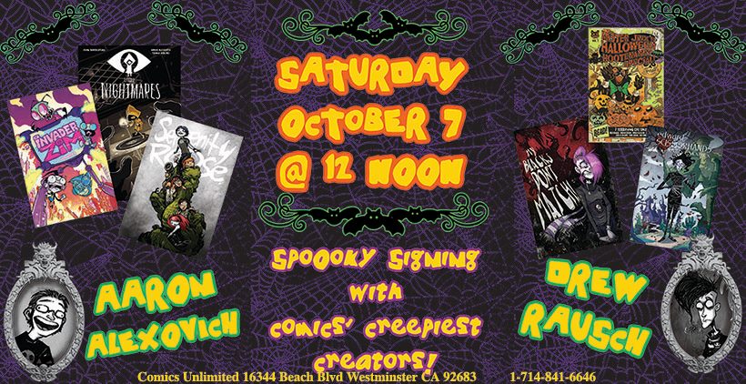 Drew_Rausch's tweet photo. Wouldn't you like to see something STRANGE? Come to @ComicsUNLTD Oct 7th cause me and @essrose are signing TOGETHER! https://t.co/tSVjZuR89Q https://t.co/eJ9l287m0l