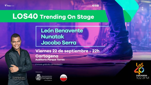 Cartagena, hay MUCHO amor para ti. Nos vemos el viernes en el Auditorio Parque Torres con <a href="/HolaNunatak/">Nunatak</a>, <a href="/jacoboserra/">Jacobo Serra</a> y @LEONBENAVENTE