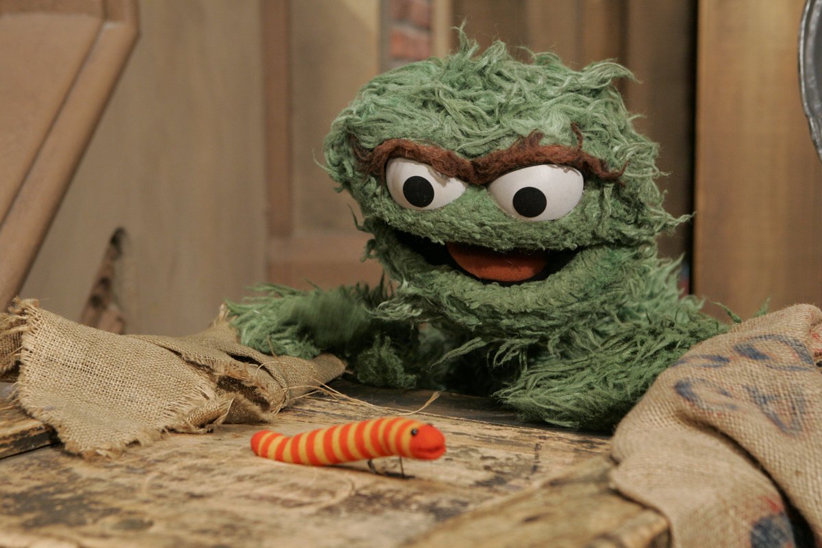 Grouchy birthday to my old pal, Slimey. You're the best worm a grouch could ask for.