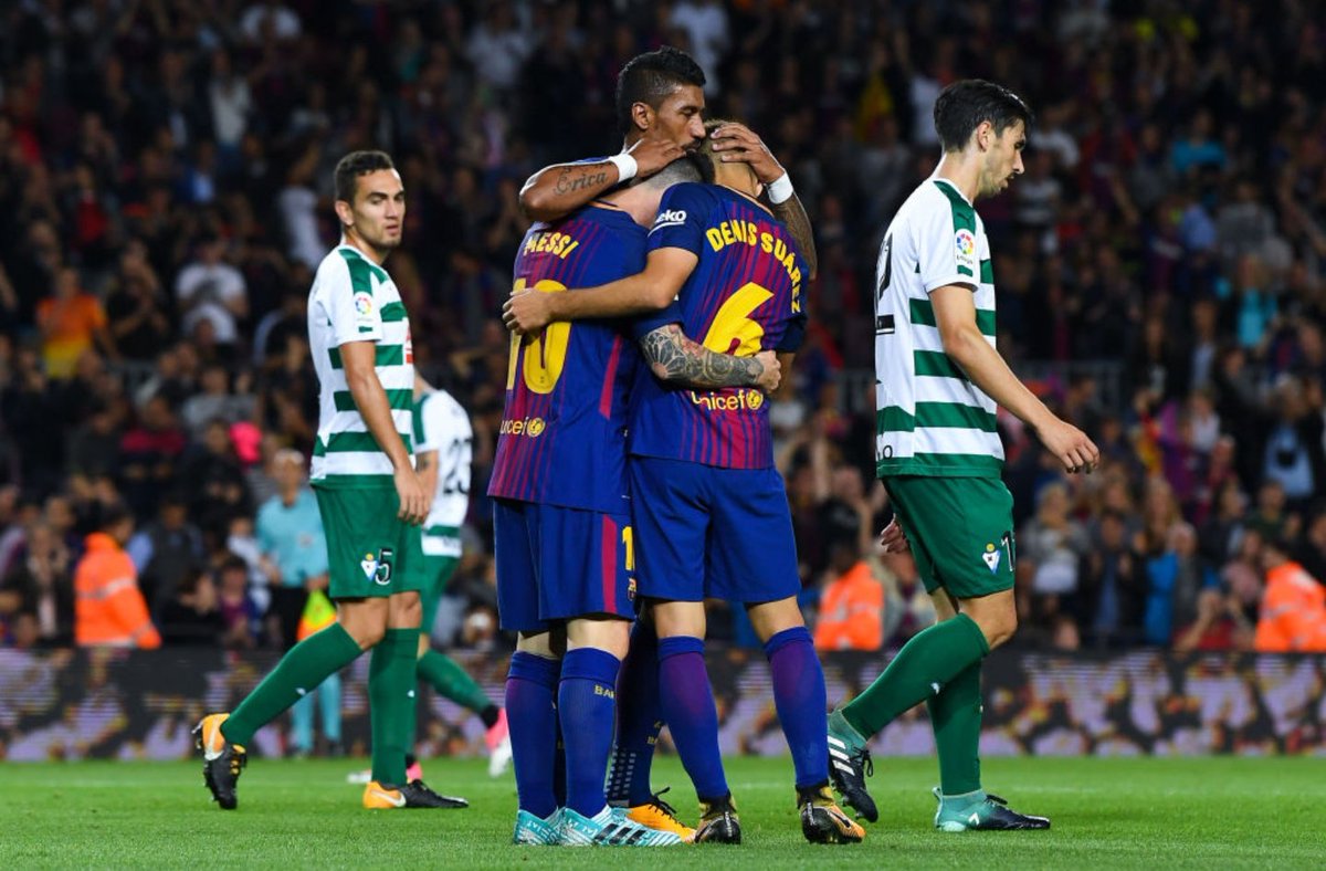 pab10gFCB's tweet photo. FINAL
@FCBarcelona_es 6-1 @SDEibar
FCB:
⚽⚽⚽⚽Messi
⚽Paulinho
⚽Denis Suárez
EIB:
⚽Sergi Enrich
#BarçaEibar #ForçaBarça #LaLiga https://t.co/MBKdWhwgIH