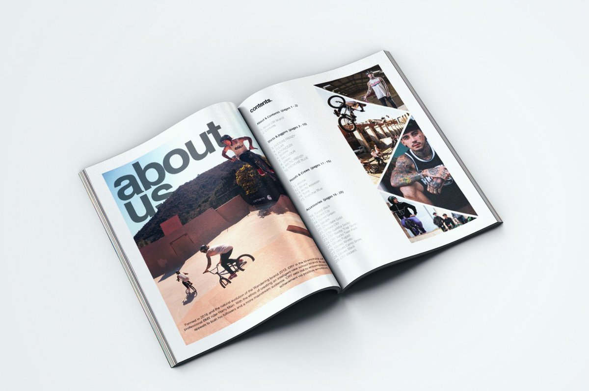 GraphicFirst's tweet image. Sneak Peak of my recent project done for fun. @Harrymainbmx's Brand CRY Brochure for there current 2016/17 work. Hope you enjoy. #crybrand
