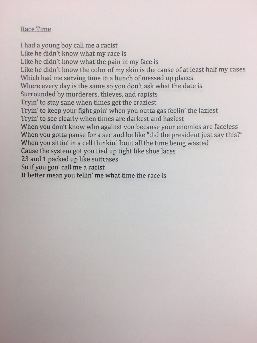 Write2Release's tweet image. A recent poem from one of our students #poetry #jailarts #prisonarts #writing #CJreform