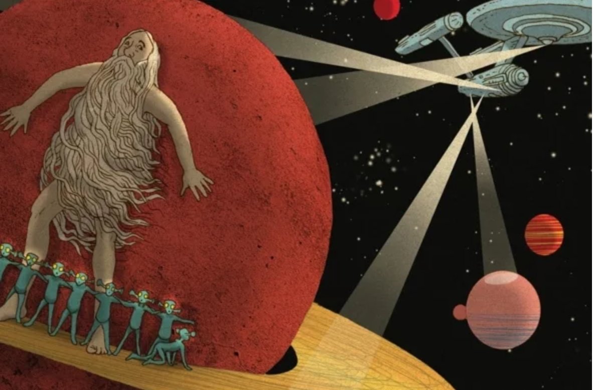 michaelshermer's tweet photo. Sky Gods for Skeptics. Is belief in aliens a religious impulse? My latest Scientific American @sciam column. https://t.co/o3ABoOujKM https://t.co/6CQ0exieOd