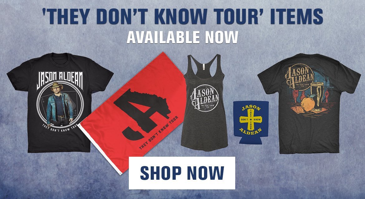 Shop now to get your official #TheyDontKnowTour merchandise in the online store! store.jasonaldean.com https://t.co/9SSJhXCKsp