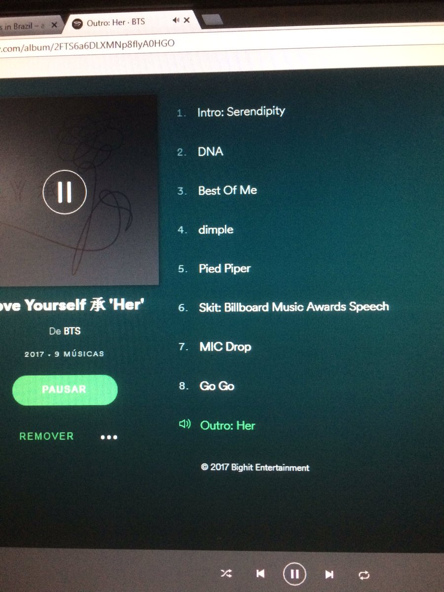 Anagarciaclara's tweet photo. Tá tocando Outro:her...
Para tudo que é o meu momento #StreamDNASpotify https://t.co/lVaCACRUxR