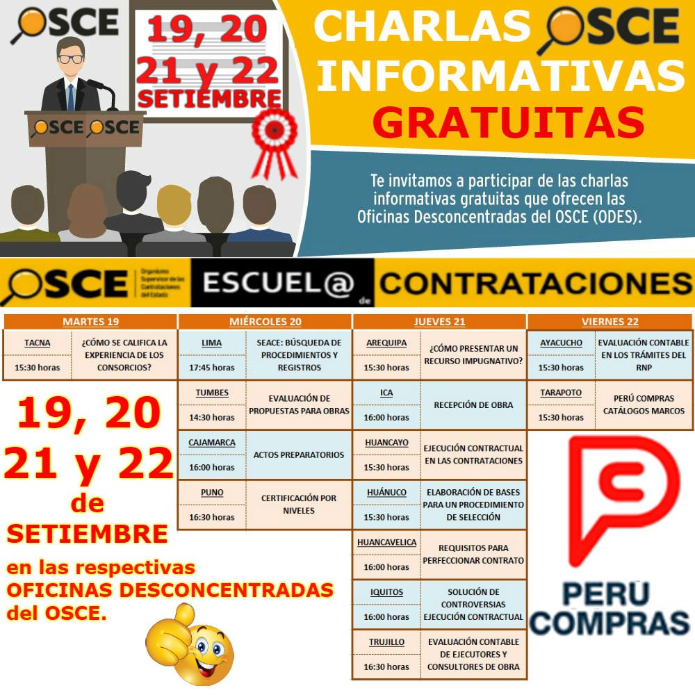 escuelaOSCE's tweet image. 19,20,21y22 de SET
#CHARLAS #OSCEPerú
#TACNA #LIMA #TUMBES #CAJAMARCA #PUNO #AREQUIPA #ICA #HUANCAYO #HUÁNUCO #IQUITOS #TRUJILLO #TARAPOTO