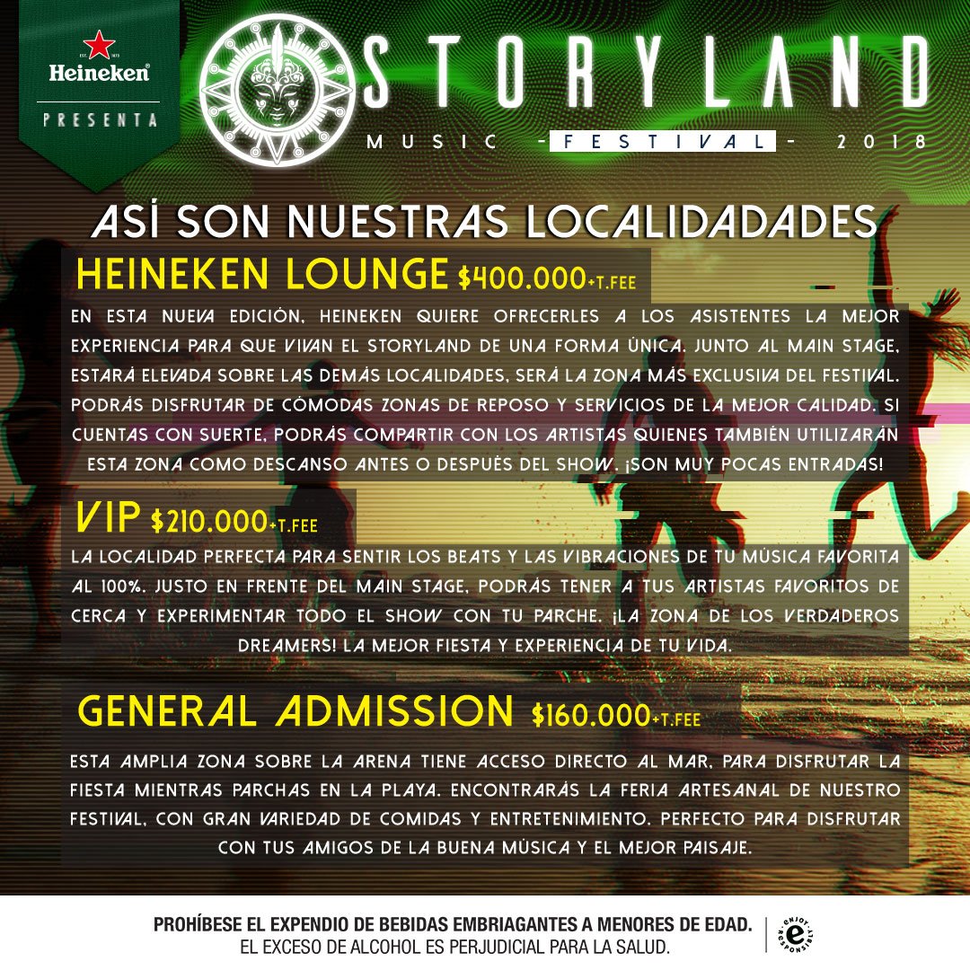 ThisIsStoryland's tweet photo. #Dreamers esta es la descripción de nuestras localidades, escoge la mejor opción para vivir la experiencia #Storyland2018 #MásPlaya https://t.co/ySitoEeakG